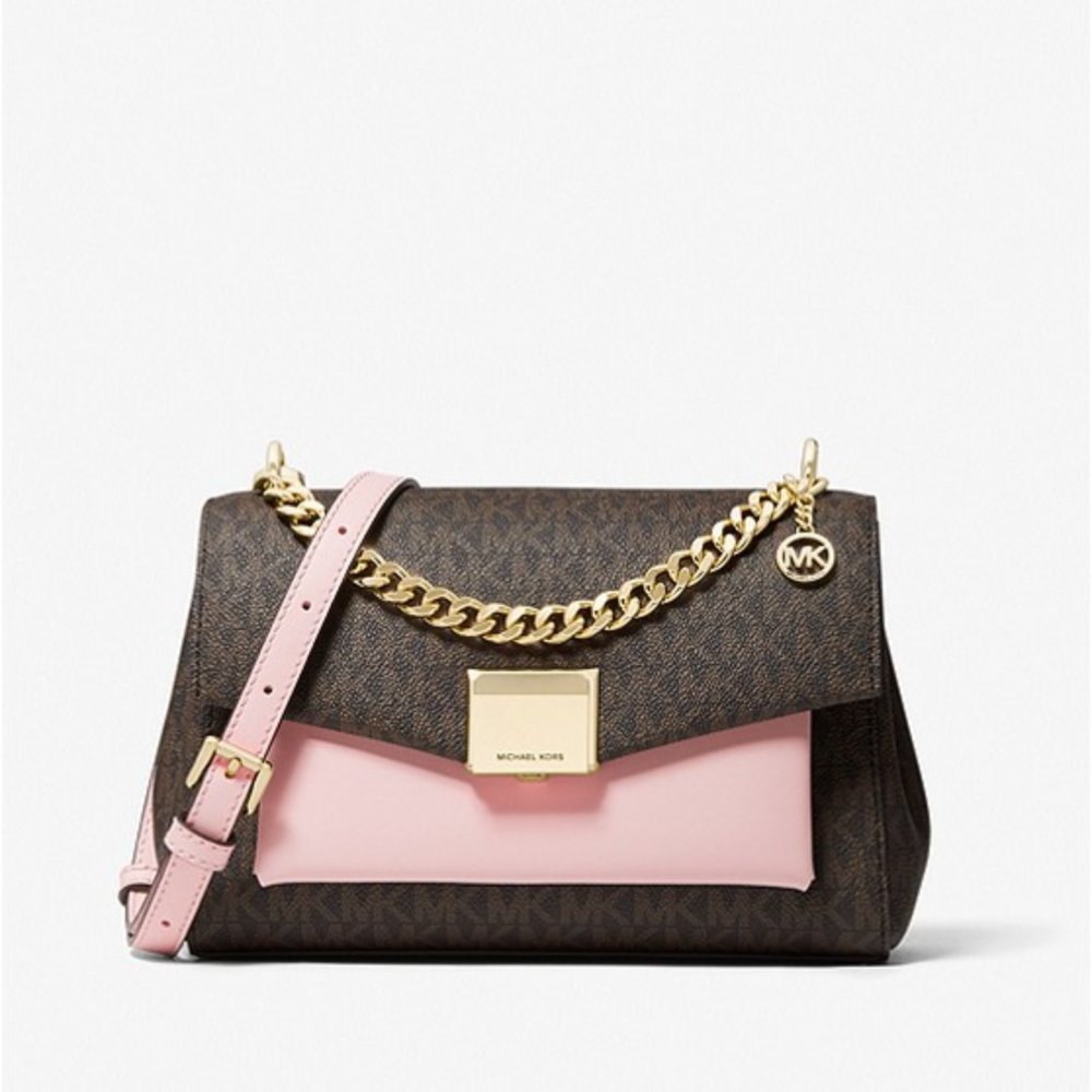 Lita Medium Two-Tone Logo Crossbody Bag
